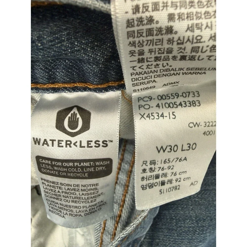 Levi's 559 Relaxed Straight Leg Jeans Men's 30x30 Medium Wash Indigo Denim